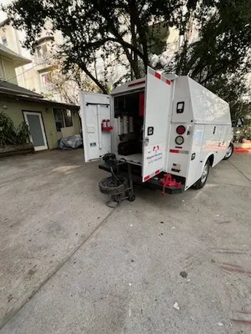 Magnet Plumbing service vehicle on-site for Water Heater Repair in Fig Garden Loop